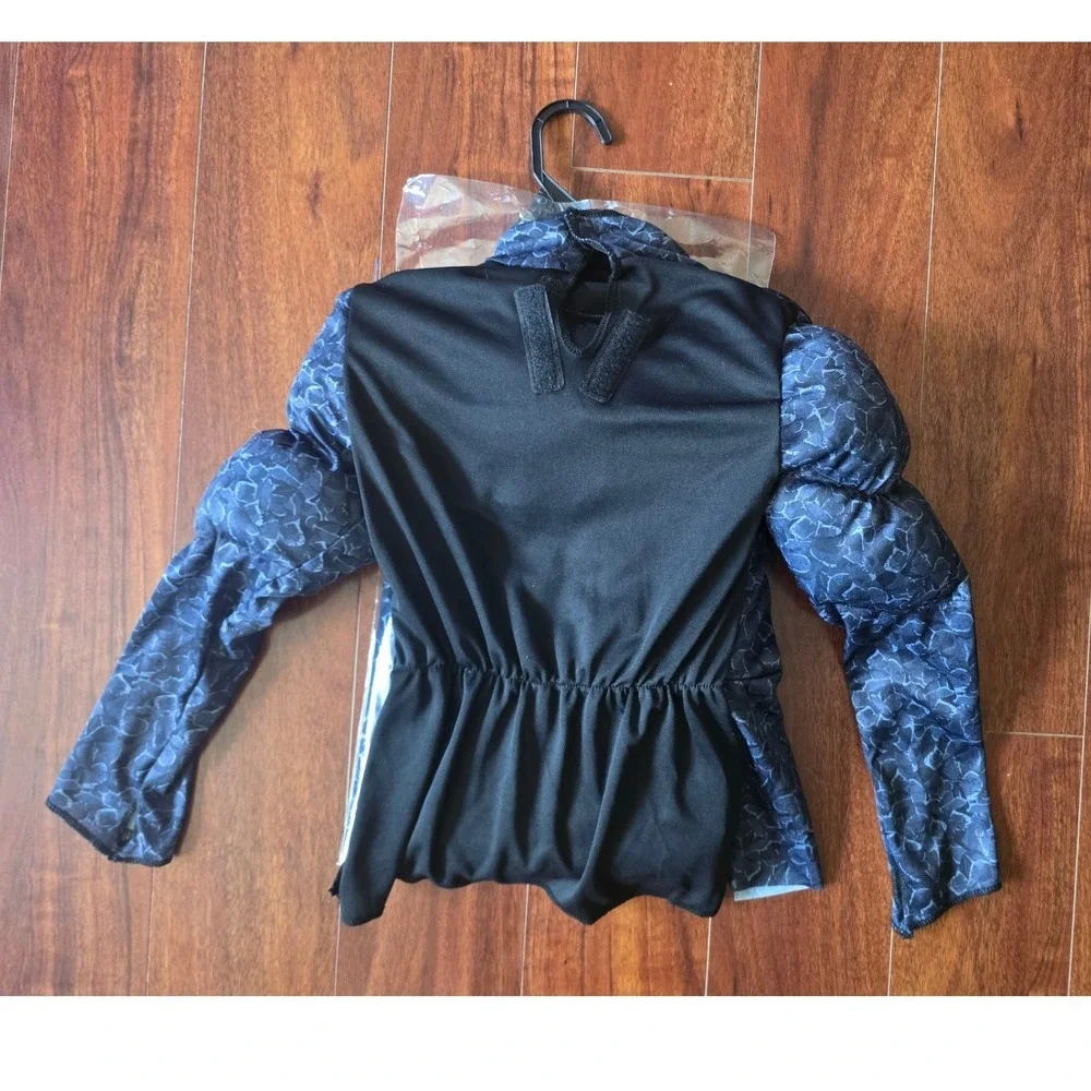 Halloween Gargoyle Boy Costume Muscle Chest Mask Wings Pants Set Small 4-6